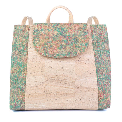 Vegan Cork Backpack with Flap Closure