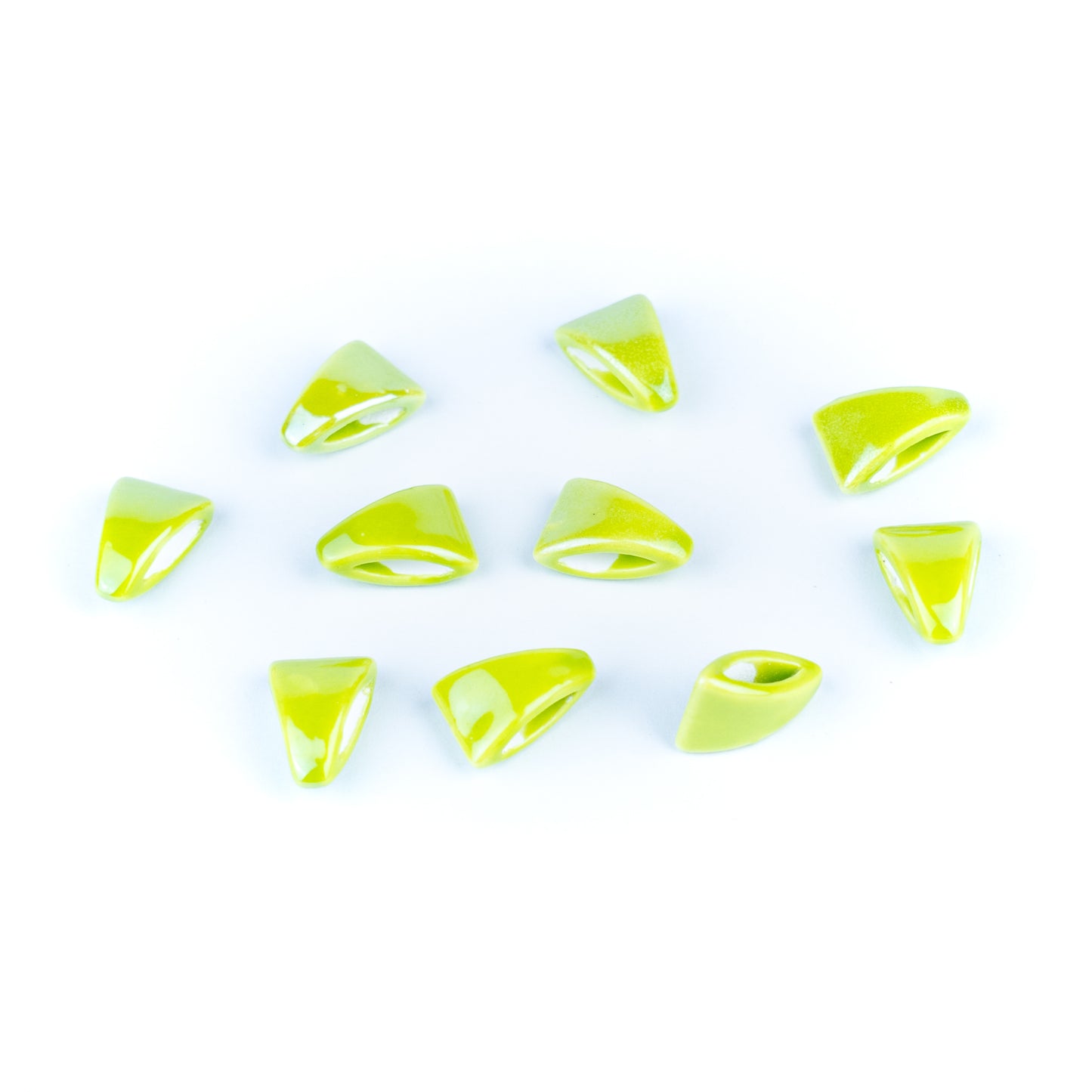 10 Pcs for 10mm flat leather, Flat Ceramic Slider Bead for 10mm Cork Cord   D-5-5-273