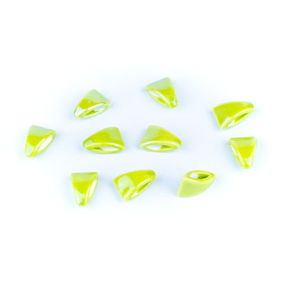 10 Pcs for 10mm flat leather, Flat Ceramic Slider Bead for 10mm Cork Cord   D-5-5-273