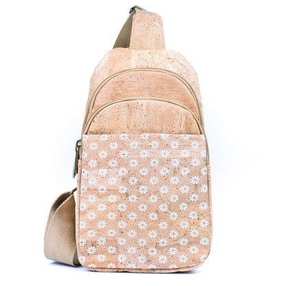 Natural Women's Three-Compartment Sling Bag BAG-2296