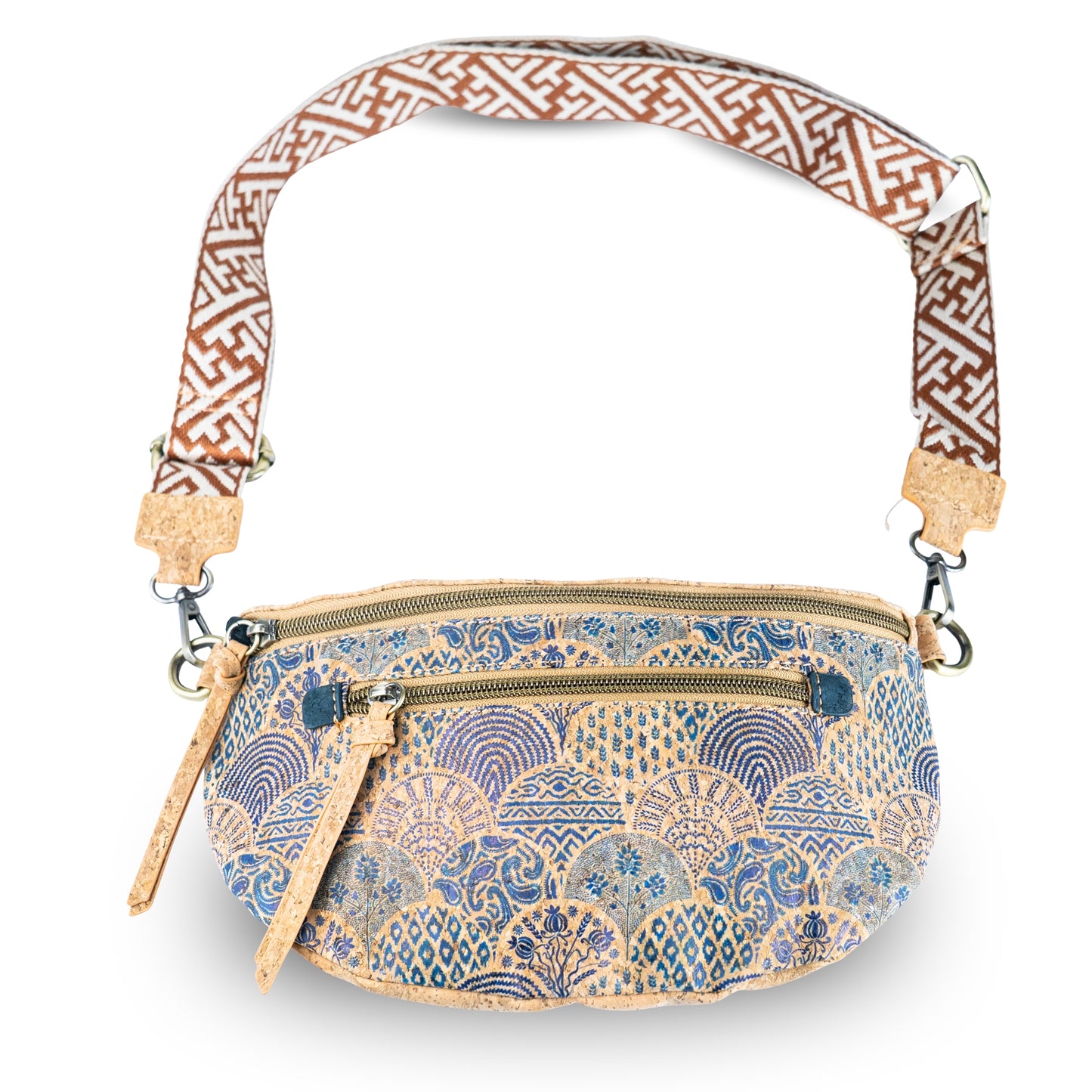 Cork Fanny Pack Shoulder Bag – Mosaic & Floral Patterns BAGD-615