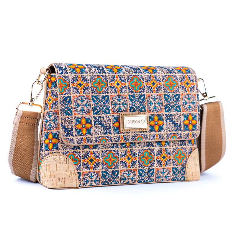 Elegant Printed Cork Crossbody Bag for Women BAGD-587