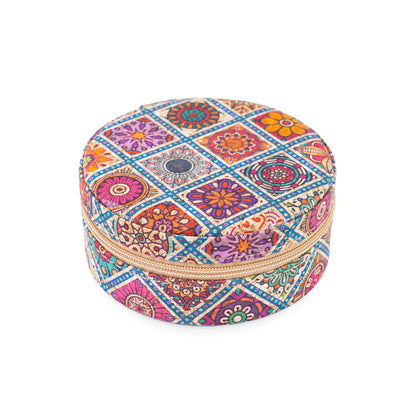 Round Tile Cork Jewelry Box L-1226