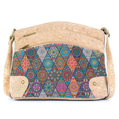 Three-Line Zipper Women's Cork  Crossbody Bag BAG-2284