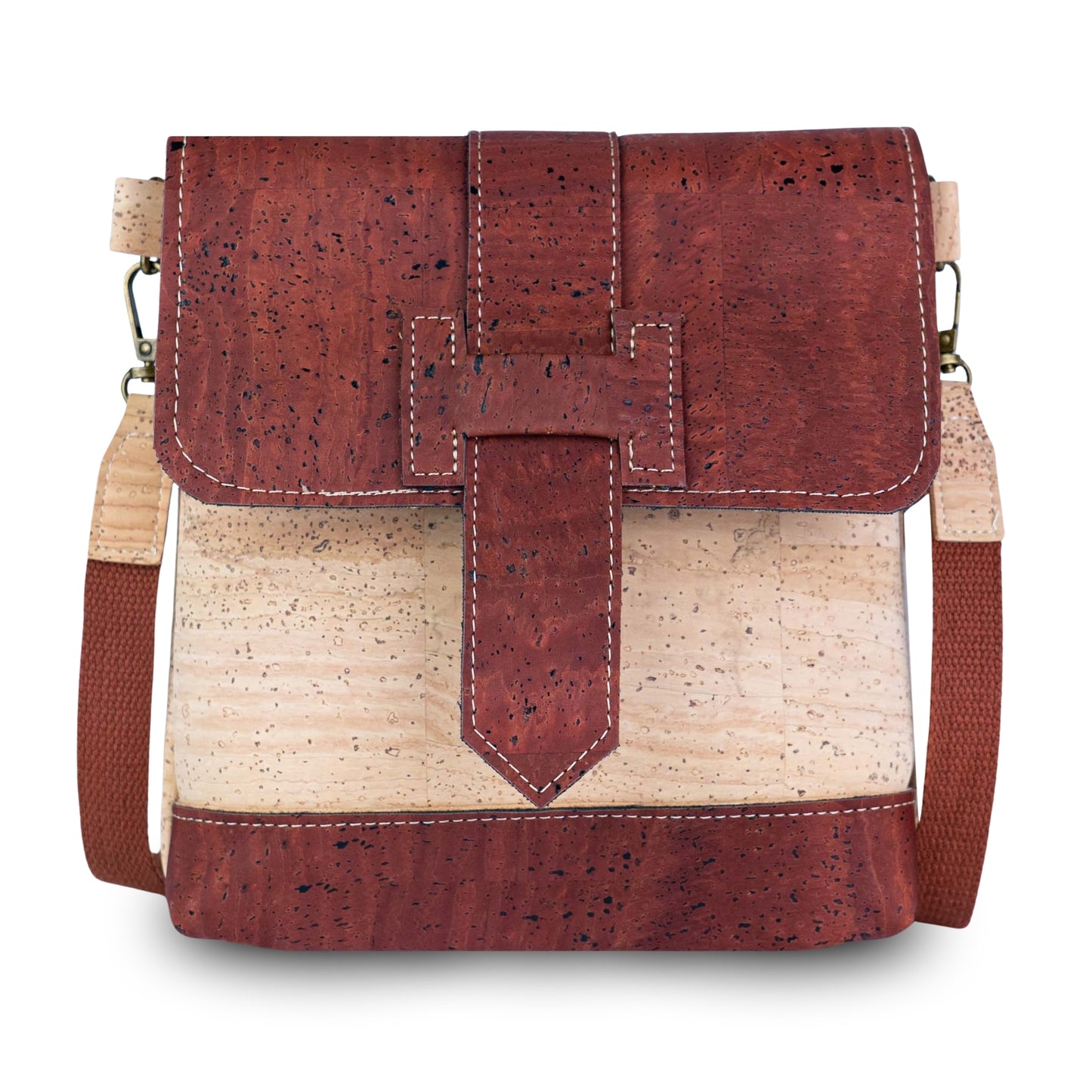 Cork Crossbody Bag | Double-Sided Natural Cork with Detachable Strap BAGP-374