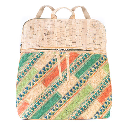 Patchwork Cork Backpack – Sustainable & Stylish BAGD-590