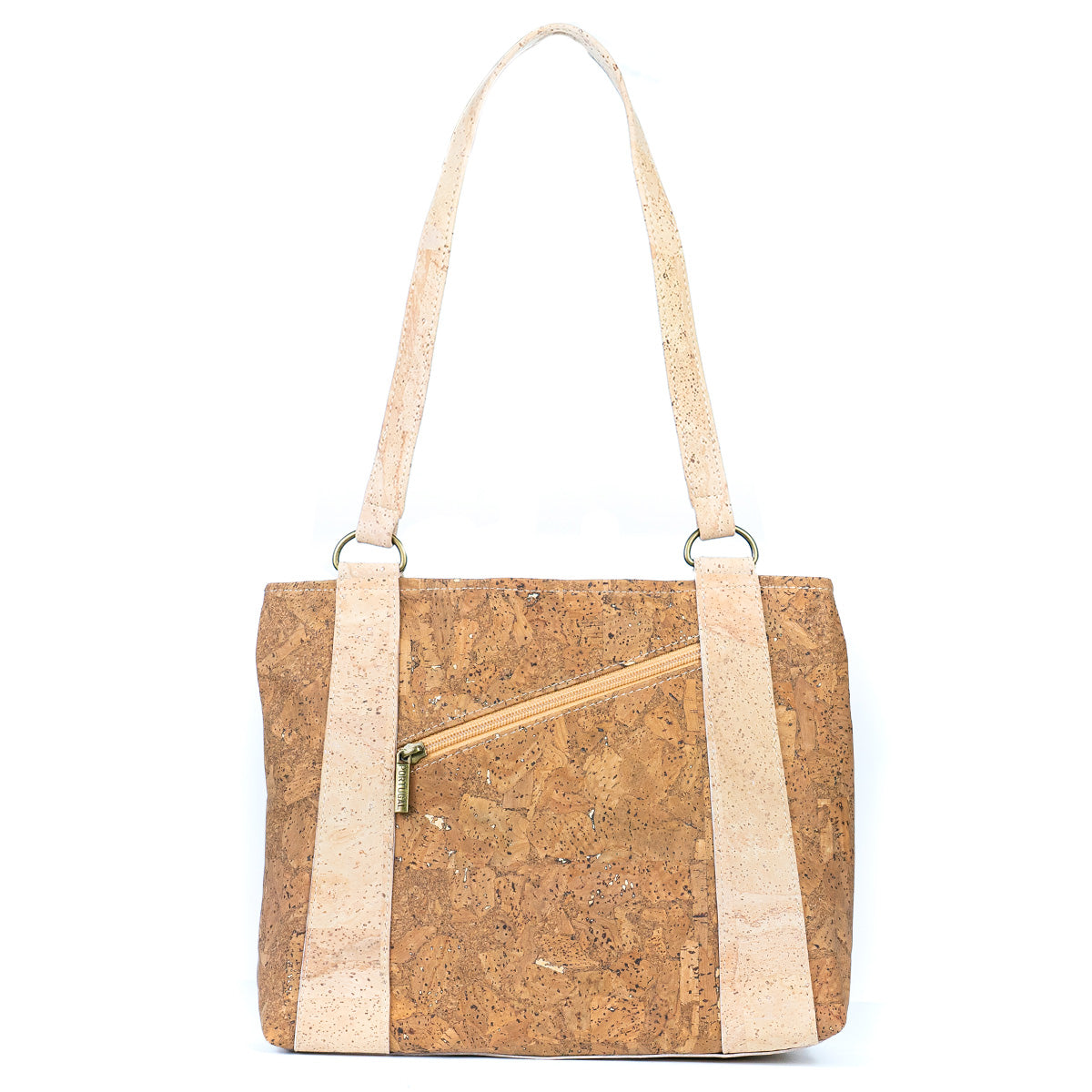 Cork Shoulder Bag with Double Zipper Pockets BAGP-285