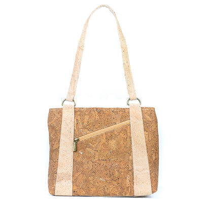 Cork Shoulder Bag with Double Zipper Pockets BAGP-285