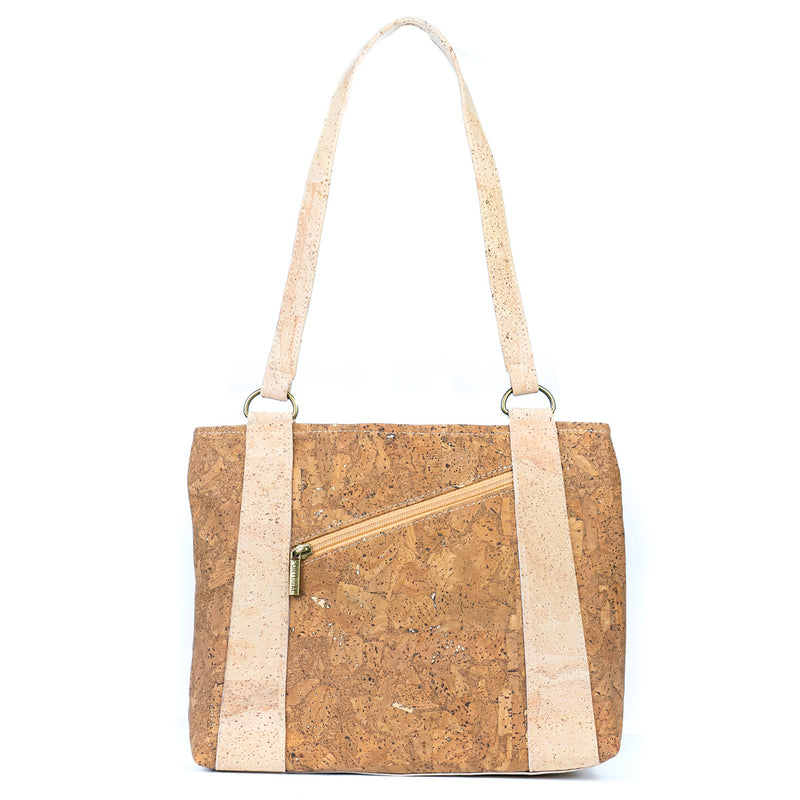 Cork Shoulder Bag with Double Zipper Pockets BAGP-285