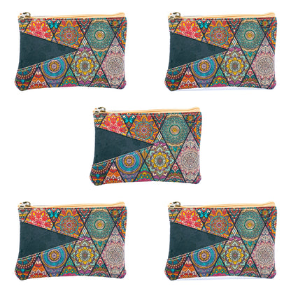 Black Cork Coin Purse with Gold Vein Design BAGP-296(5units)