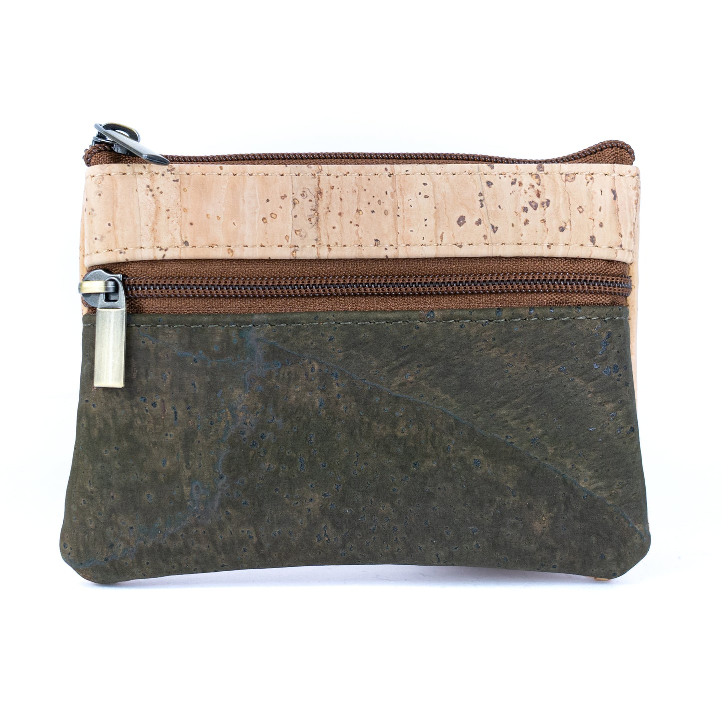 Minimalist Cork Coin Purse with Dual Zippers BAG-2354