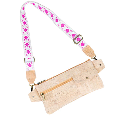 Cork Belt Bag with Interchangeable Strap - Vegan Leather Fanny Pack BAGP350A