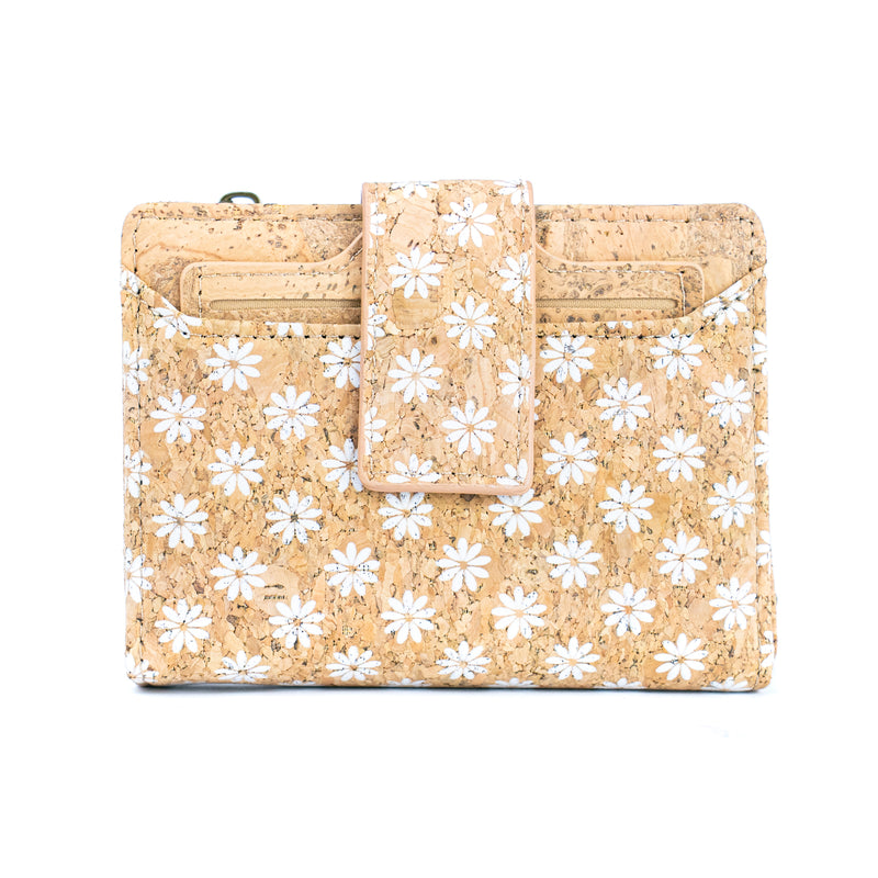 Cork Zipper Wallet – Mosaic and Floral Pattern BAGF-107