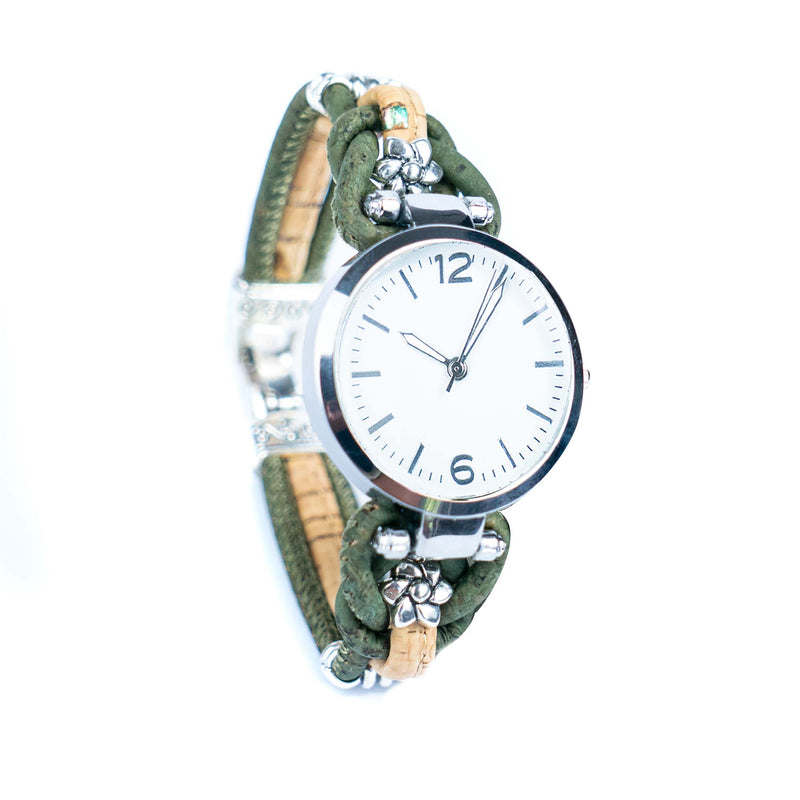 Natural Colored Cork Threads and Alloy accessories Handmade DIY Ladies Fashion Watch WA-463