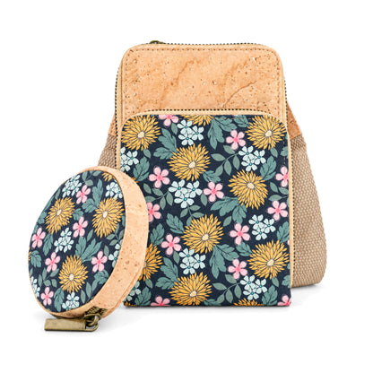 Cork Bloom Crossbody Phone Bag & Coin Purse — BAG-2411