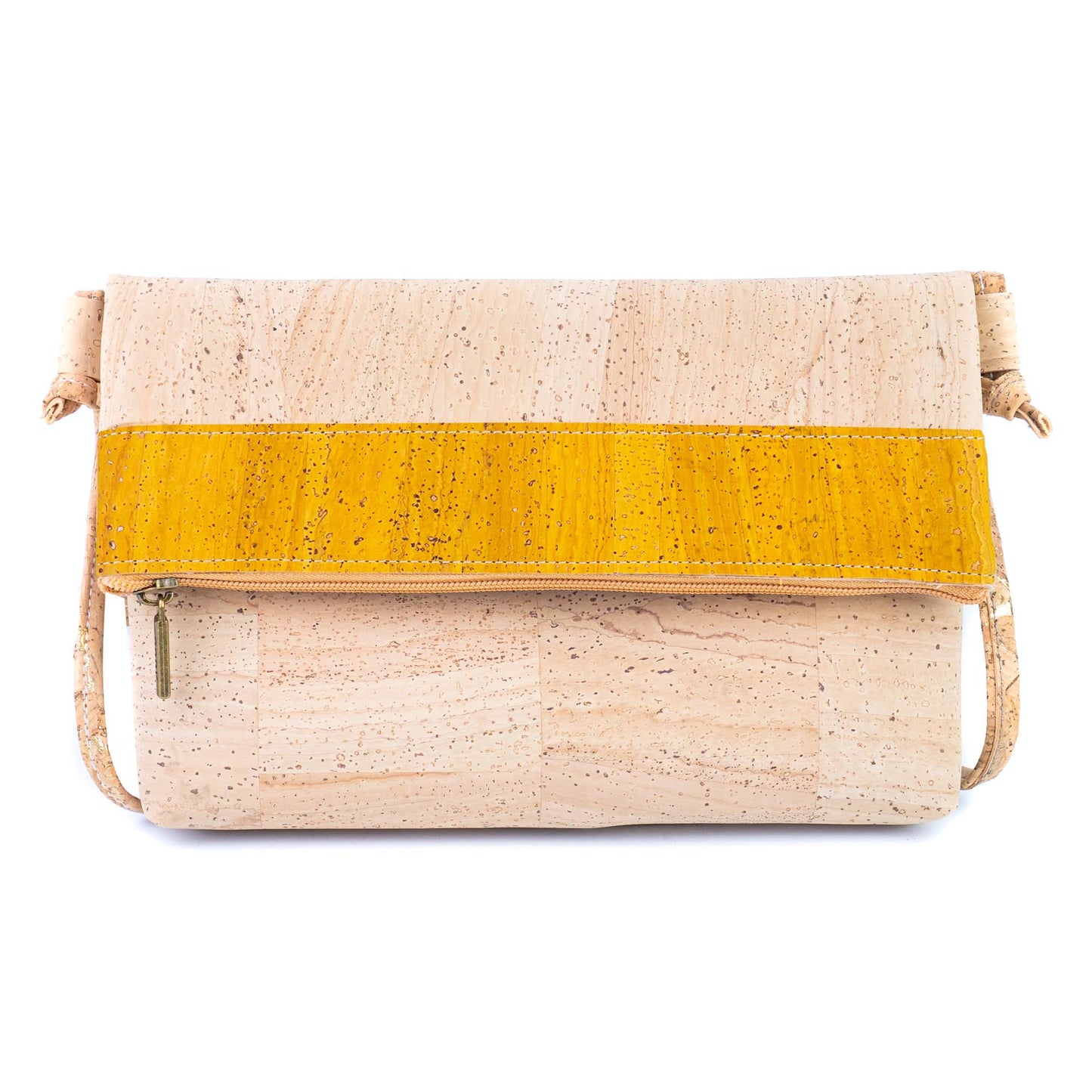 Cork Crossbody Bag with Zipper - Vegan Shoulder Bag BAGP-355