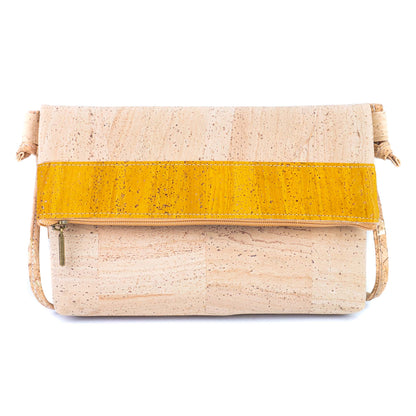 Cork Crossbody Bag with Zipper - Vegan Shoulder Bag BAGP-355