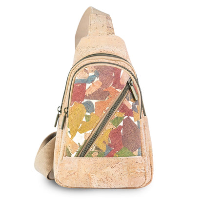 Natural Cork Sling Backpack for Women – Vegan Crossbody Chest Bag BAG-2400