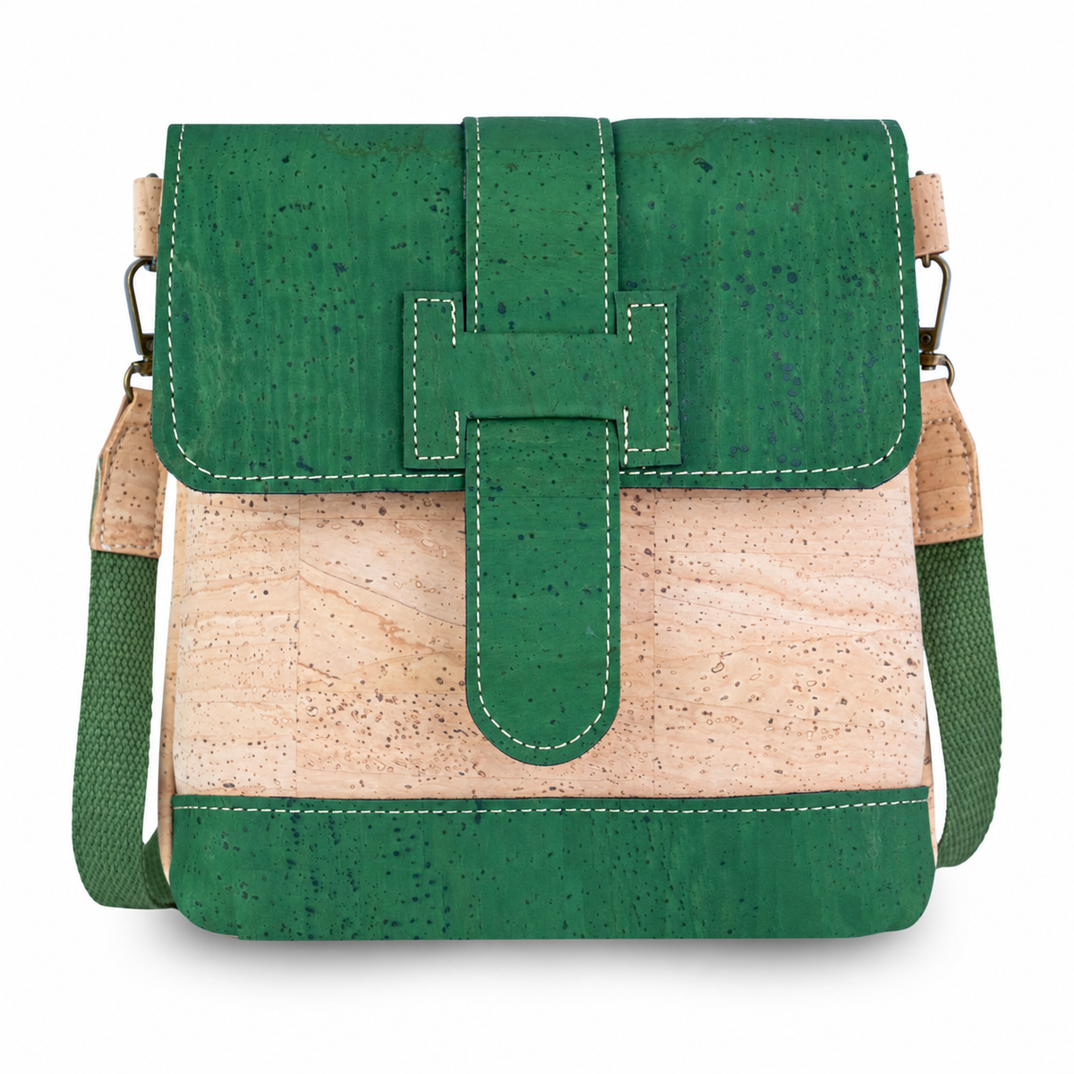Cork Crossbody Bag | Double-Sided Natural Cork with Detachable Strap BAGP-374