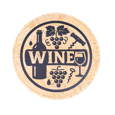 Cork Wine Accessory Gift Set – 4-Piece in Natural Cork Box L-1156