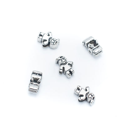 20PCS For 5mm leather antique silver  boy Jewelry supply Findings Components- D-5-5-234