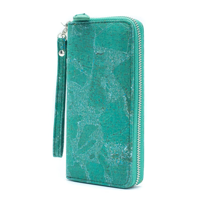 Turquoise Green Cork Wallet with Detachable Wrist Strap BAG-2084