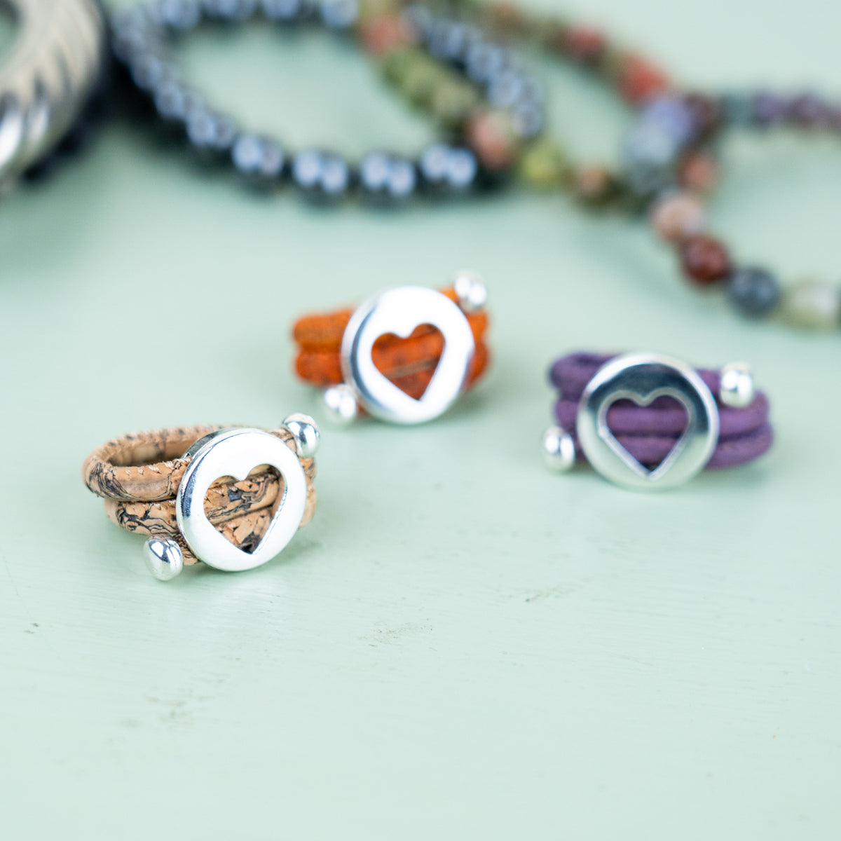 Hollow heart pendant Antique  women Ring RW-020-MIX-10