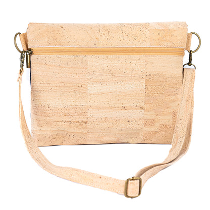 Cork Crossbody Shoulder Bag – Vegan Cork Purse with Zipper Closure | BGBP-115