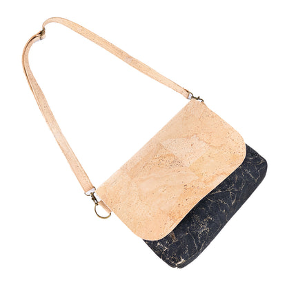 Cork Crossbody Shoulder Bag – Vegan Cork Purse with Zipper Closure | BGBP-115