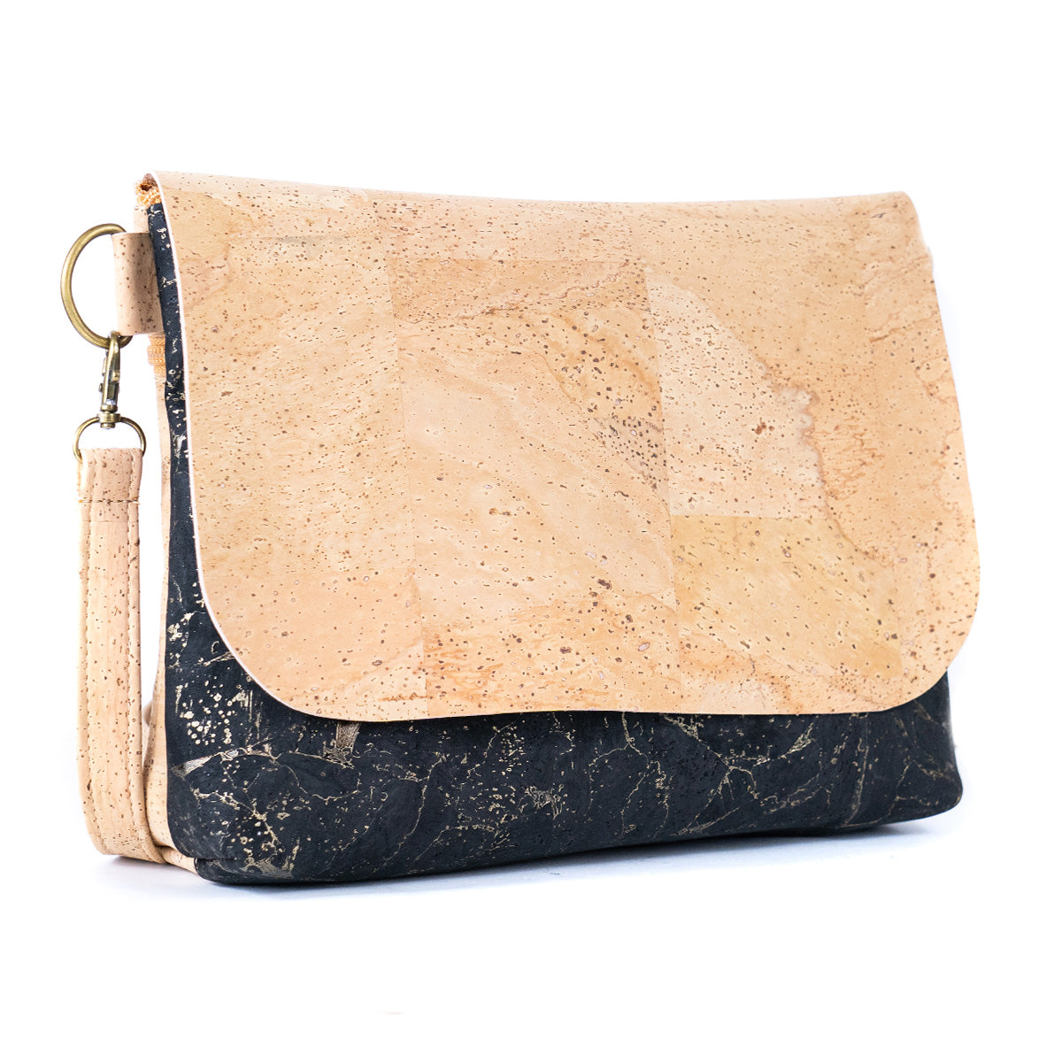 Cork Crossbody Shoulder Bag – Vegan Cork Purse with Zipper Closure | BGBP-115