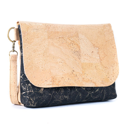 Cork Crossbody Shoulder Bag – Vegan Cork Purse with Zipper Closure | BGBP-115