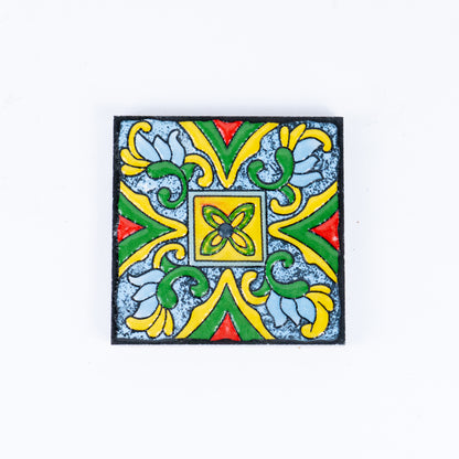 Elegant Portuguese Tile-Inspired Ceramic & Cork Coasters - Set of 8 L-1099