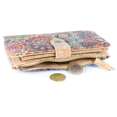 Printed Cork Women's Wallets BAGD-316A-MIX-6（6units）