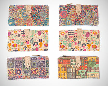 Cork Women's Wallets BAGD-233A-MIX-6（6units）