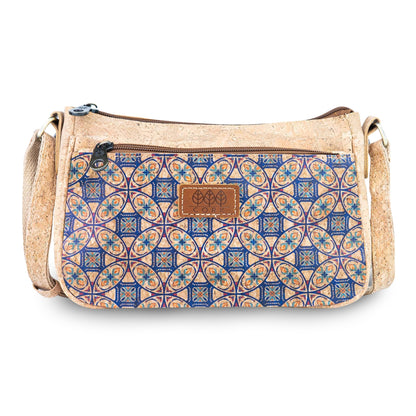 Cork Crossbody Bag with Front Zip Pocket – Adjustable Strap BAGD-653