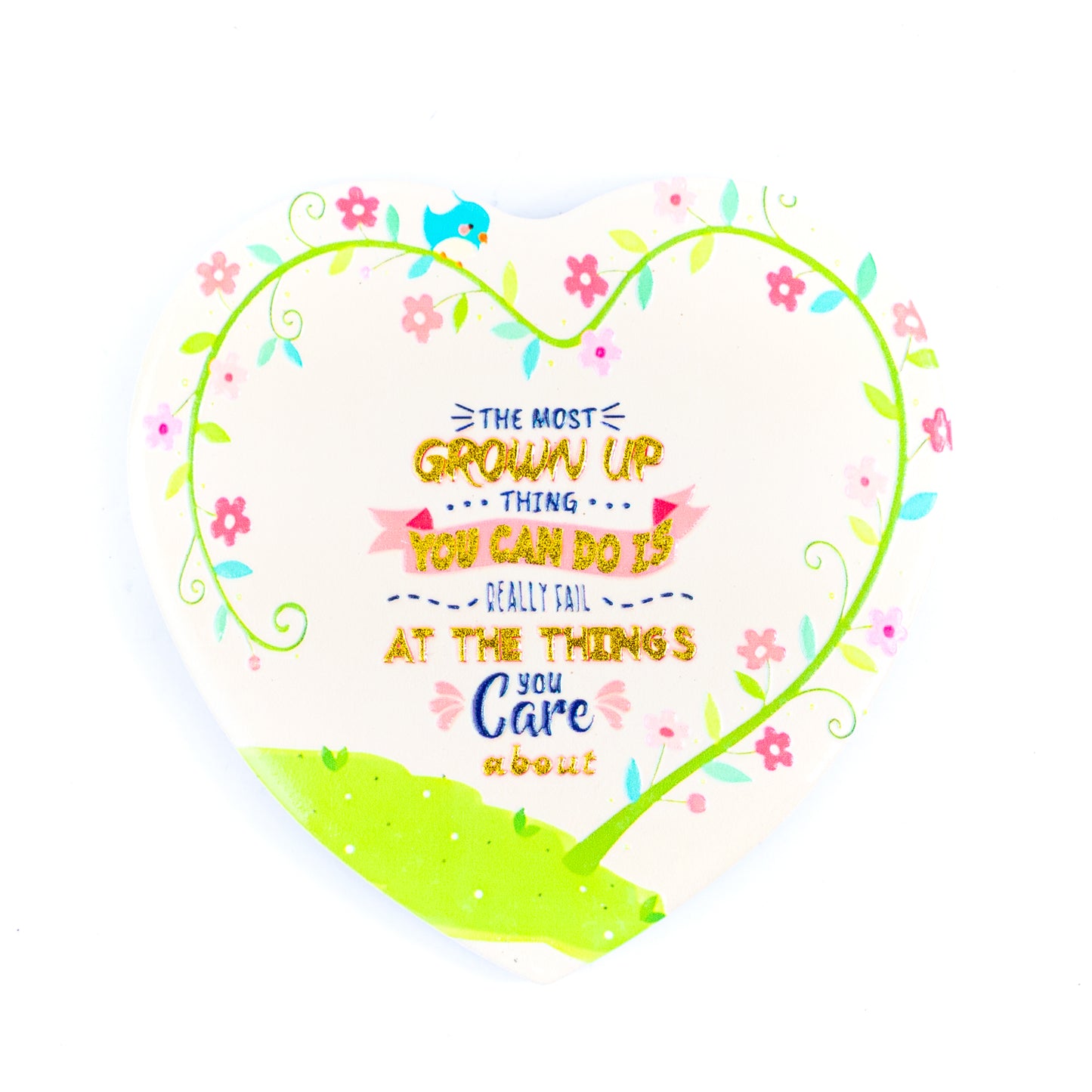 Heart-Shaped Ceramic Coasters with Cork Backing L-1137-12