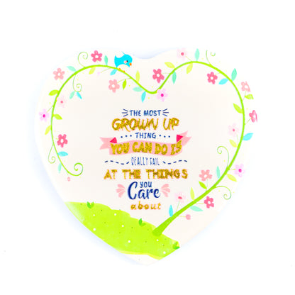 Heart-Shaped Ceramic Coasters with Cork Backing L-1137-12