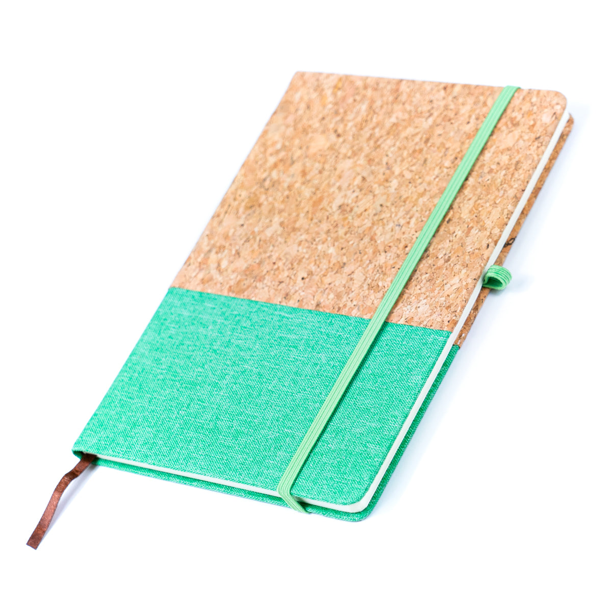 Canvas and Cork Fusion Notebook in Black, Gray, Blue, and Green L-1010