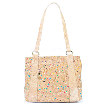 Cork Shoulder Bag with Double Zipper Pockets BAGP-285