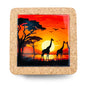NEW STYLE Ceramic Tile Coaster on Cork Base L-1122