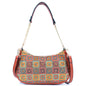 Bohemian Chic Printed Cork & Brown PU Leather Crossbody Bag BAG-2336