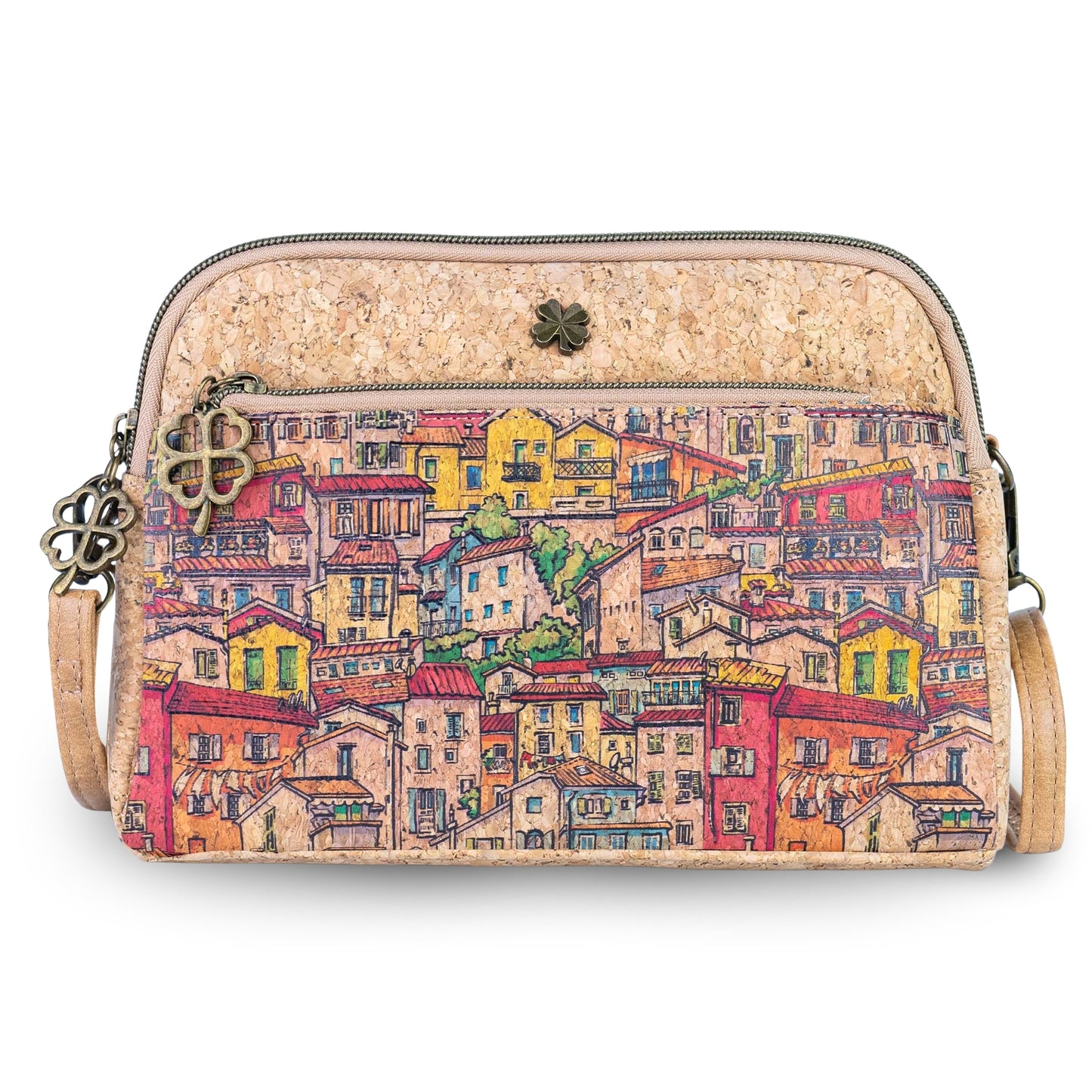 Cork Crossbody Bag — Double Zip BAGD-647
