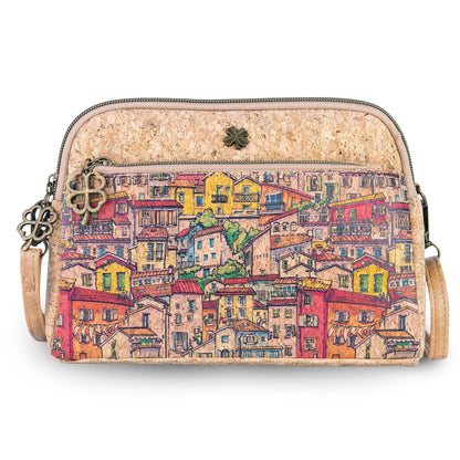 Cork Crossbody Bag — Double Zip BAGD-647