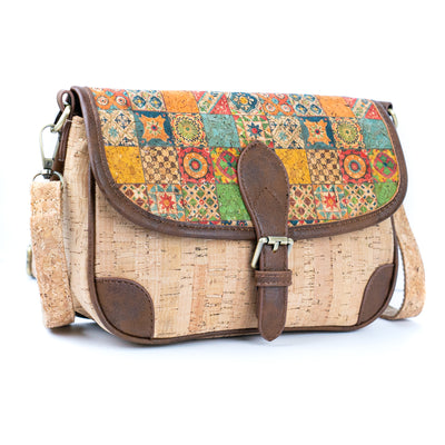 Printed Cork & PU Women's Crossbody Bag BAGD-572