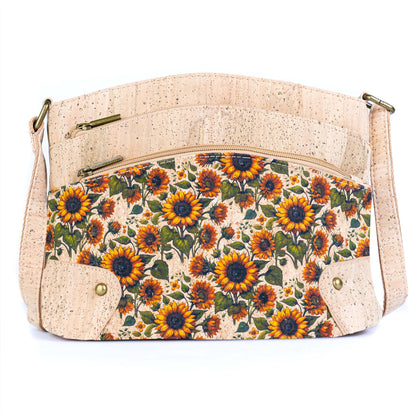 Multi-Pocket Cork Crossbody Bag with Adjustable Shoulder Strap BAG-2394