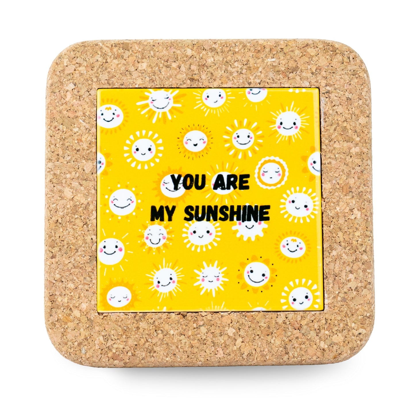 NEW STYLE Ceramic Tile Coaster on Cork Base L-1121