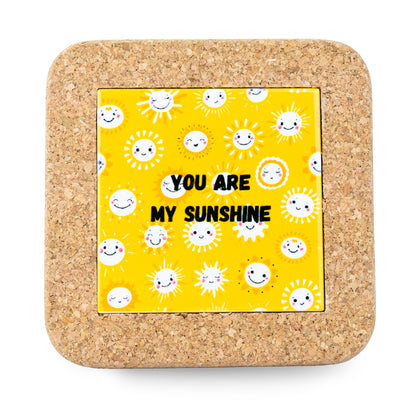 NEW STYLE Ceramic Tile Coaster on Cork Base L-1121