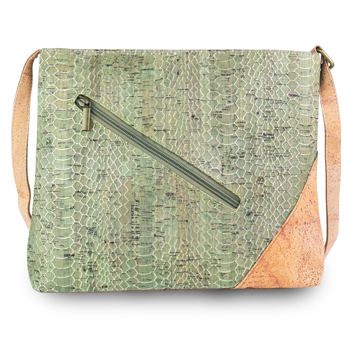 Natural Cork Textured Crossbody Bag for Women – Vegan Shoulder Handbag BAG-2406