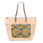 Natural Cork and Printed Cork Blend Ladies' Tote Bag with PU Handles BAG-2334
