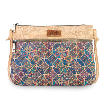 Slim Cork Crossbody Bag with Printed Design BAGD-663